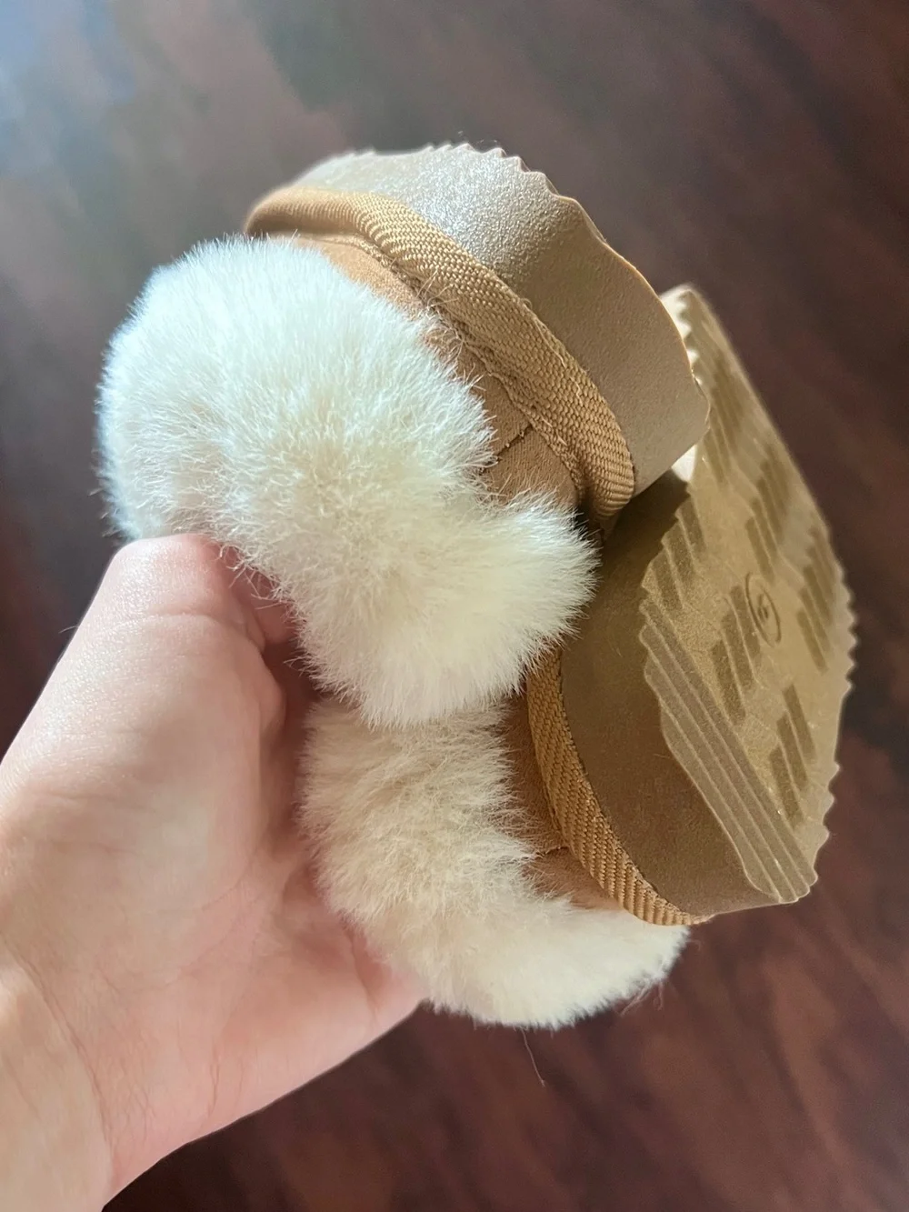 Cat & Jack Toddler Piper Faux Fur Cuff Scuff Slippers NWOT